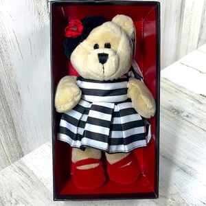 STARBUCKS BEAR PLUSH GIRL BEARISTA PARIS BERET ALICE + OLIVIA HAT FLO…